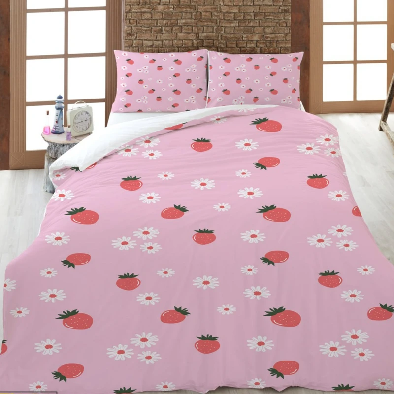 سرویس خواب 1 نفر 4 تکه مدل توت فرنگی کد 1318