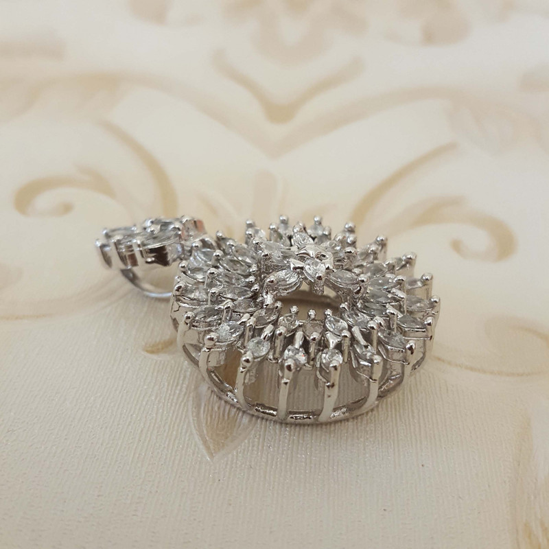 نیم ست نقره زنانه مدل AMT_N075 نیم ست نقره زنانه مدل AMT_N075