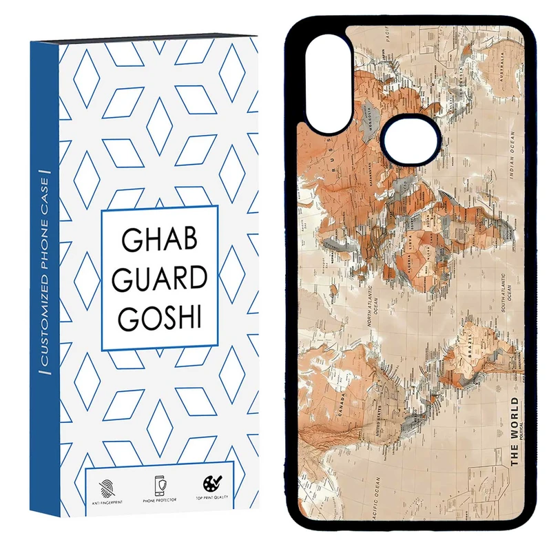 کاور قاب گارد گوشی طرح نقشه کد TPU-081 مناسب برای گوشی موبایل سامسونگ GALAXY A10S