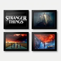 تابلو مدل چیز های عجیب طرح stranger things مجموعه 4 عددی