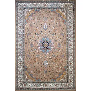 فرش ماشینی ساوین طرح 4505 زمینه شتری