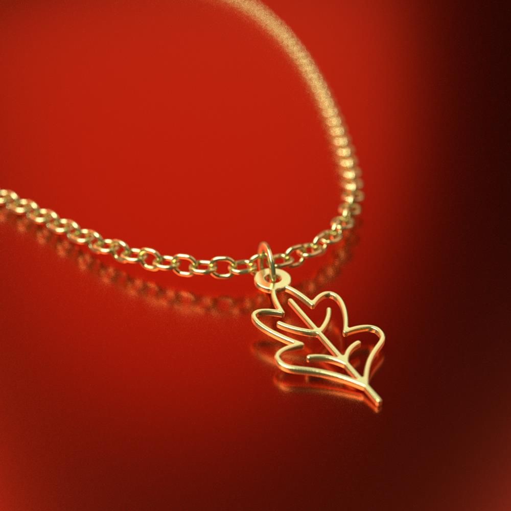 گردنبند طلا 18 عیار زنانه مدوپد مدل برگ کد RNA15890 - - 5