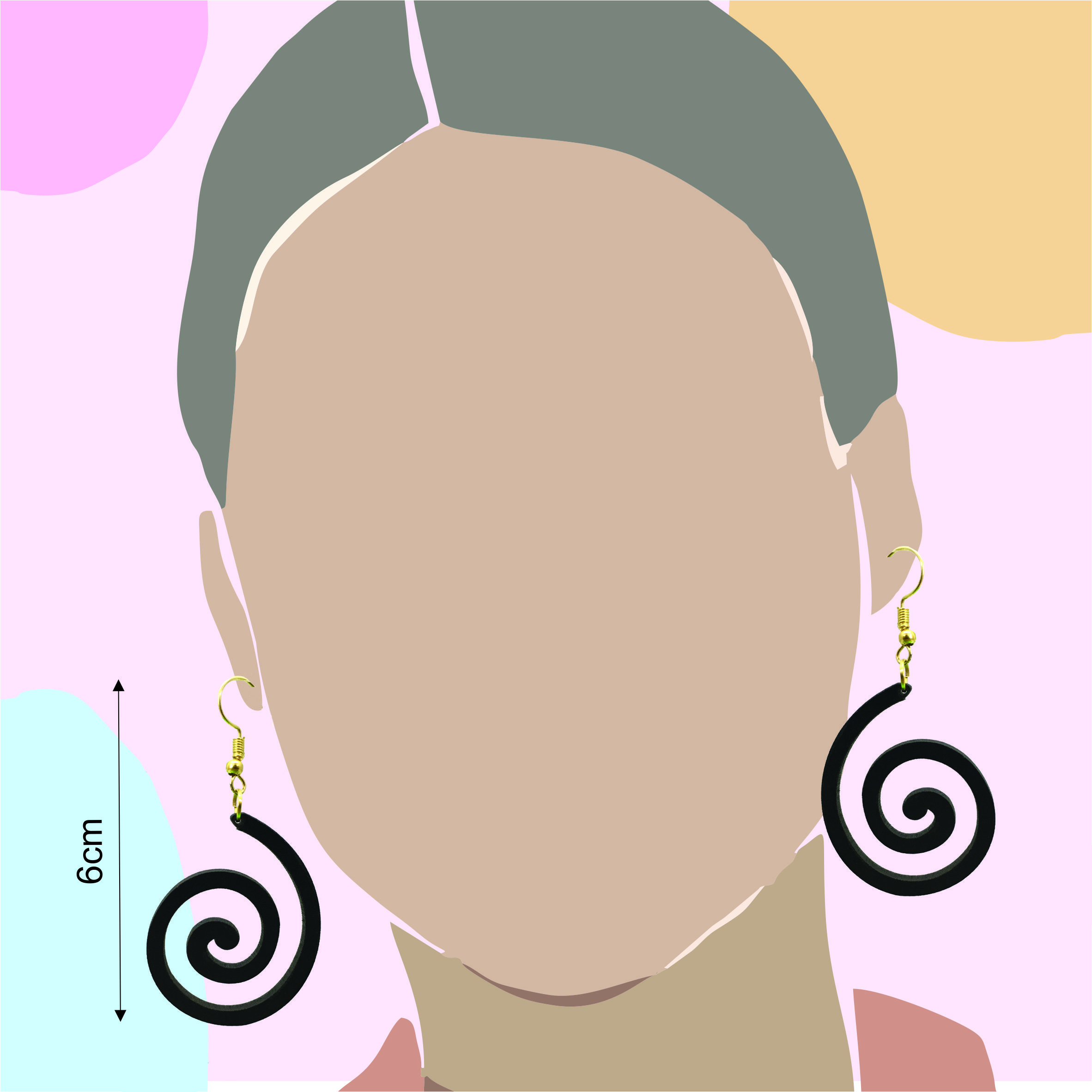 گوشواره زنانه هانستو مدل E02 گوشواره زنانه هانستو مدل E02