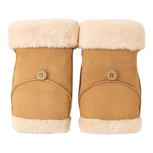 دستکش زنانه مدل جیر داخل خز کد zh294