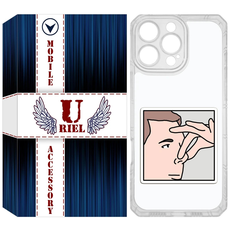 کاور یوریل مدل Clear کد 87 طرح دماغ مناسب برای گوشی موبایل اپل iPhone 16 Pro Max