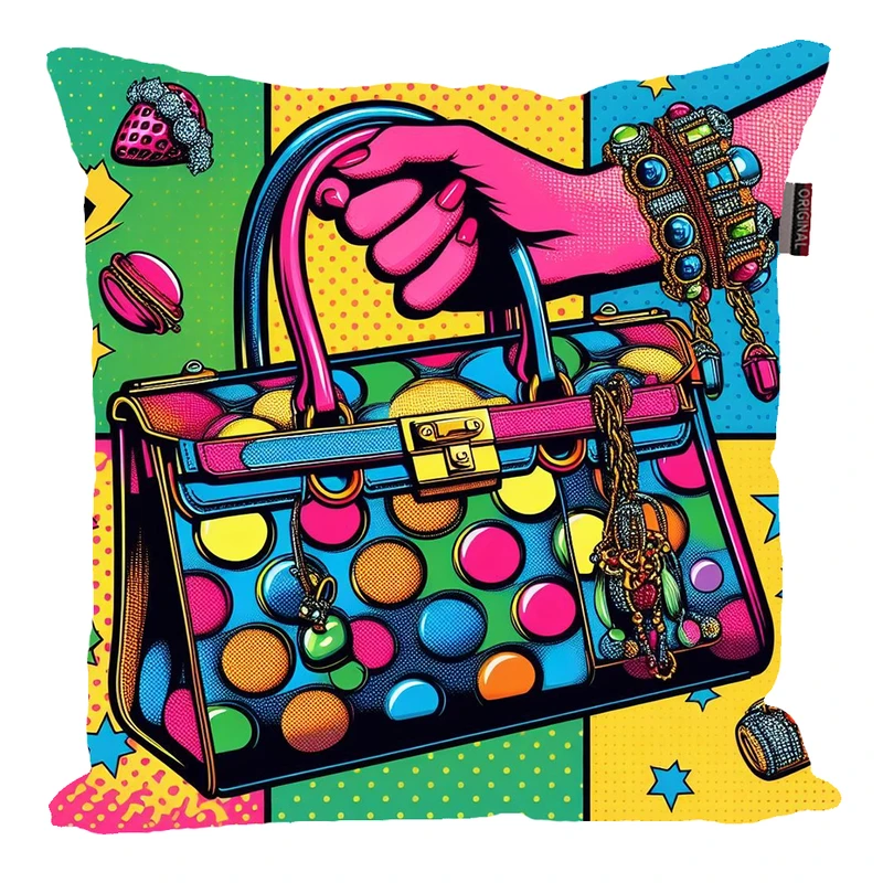 کوسن پاد آفرین مدل فانتزی طرح عروسکی دخترانه کیف دستی کد PK30330