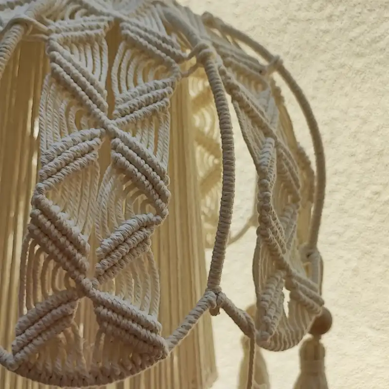 لوستر بافتنی مدل مکرومه 1