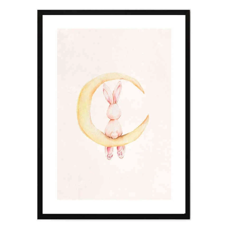 تابلو مدل Bunny on the moon کد 2489011036