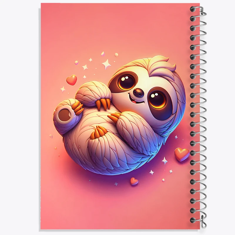 دفتر شطرنجی 50 برگ خندالو طرح تنبل بامزه کد F8414