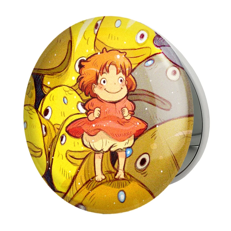 آینه جیبی خندالو طرح انیمه پونیو Ponyo مدل تاشو کد 4892 