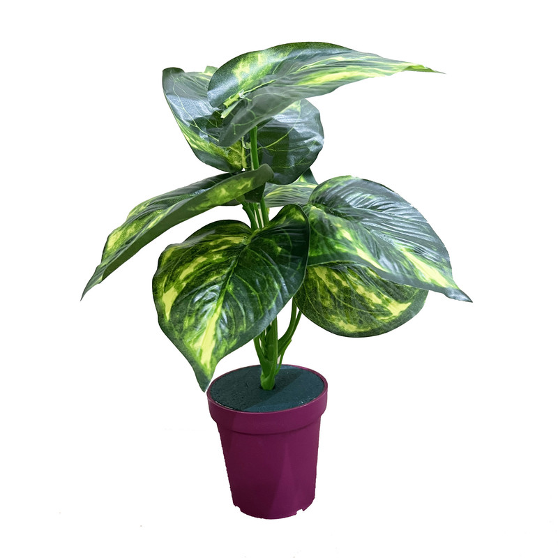 گلدان به همراه گل مصنوعی مدل rainblow 1006