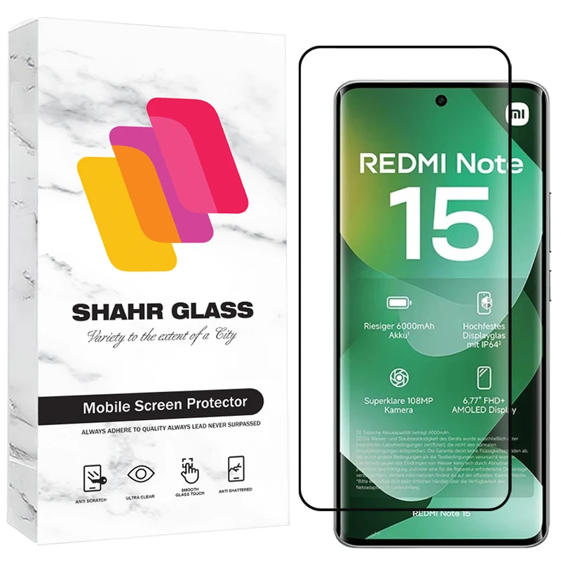 محافظ صفحه نمایش شهر گلس مدل FUENS30 مناسب برای گوشی موبایل شیائومی Redmi Note 15 4G