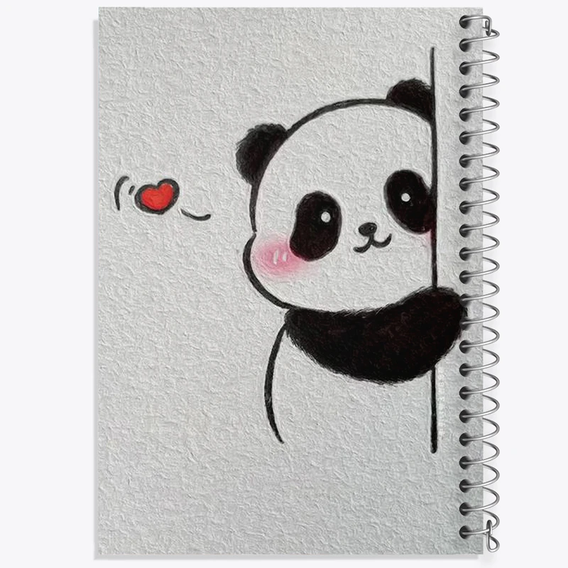 دفتر ژورنال نویسی 50 برگ خندالو مدل نقطه ای طرح پاندای کیوت کد N1953