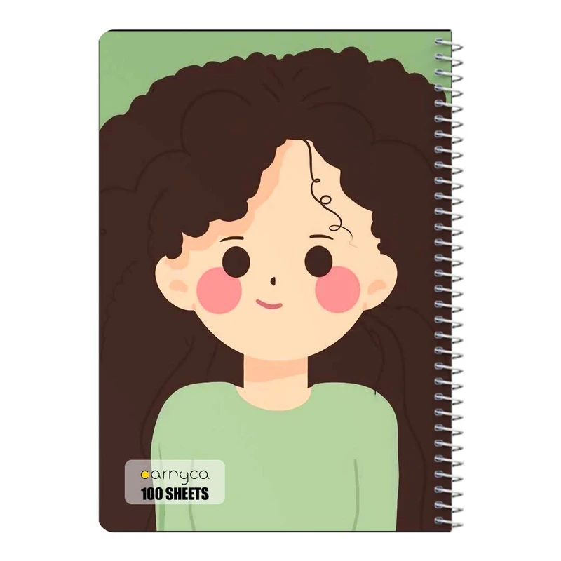 دفتر مشق 100 برگ سیمی کارنیکا طرح دختر مینیمال Minimalist Girl کد 91608
