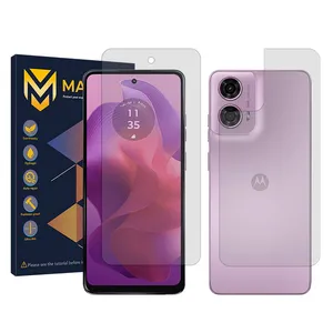 Master Resistant model transparent screen protector suitable for Motorola Moto G24 mobile phone Along with the phone back protector