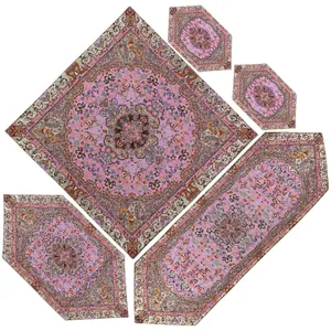 ست پنج تکه رومیزی ترمه مدل چهل ستون کد srt5.5