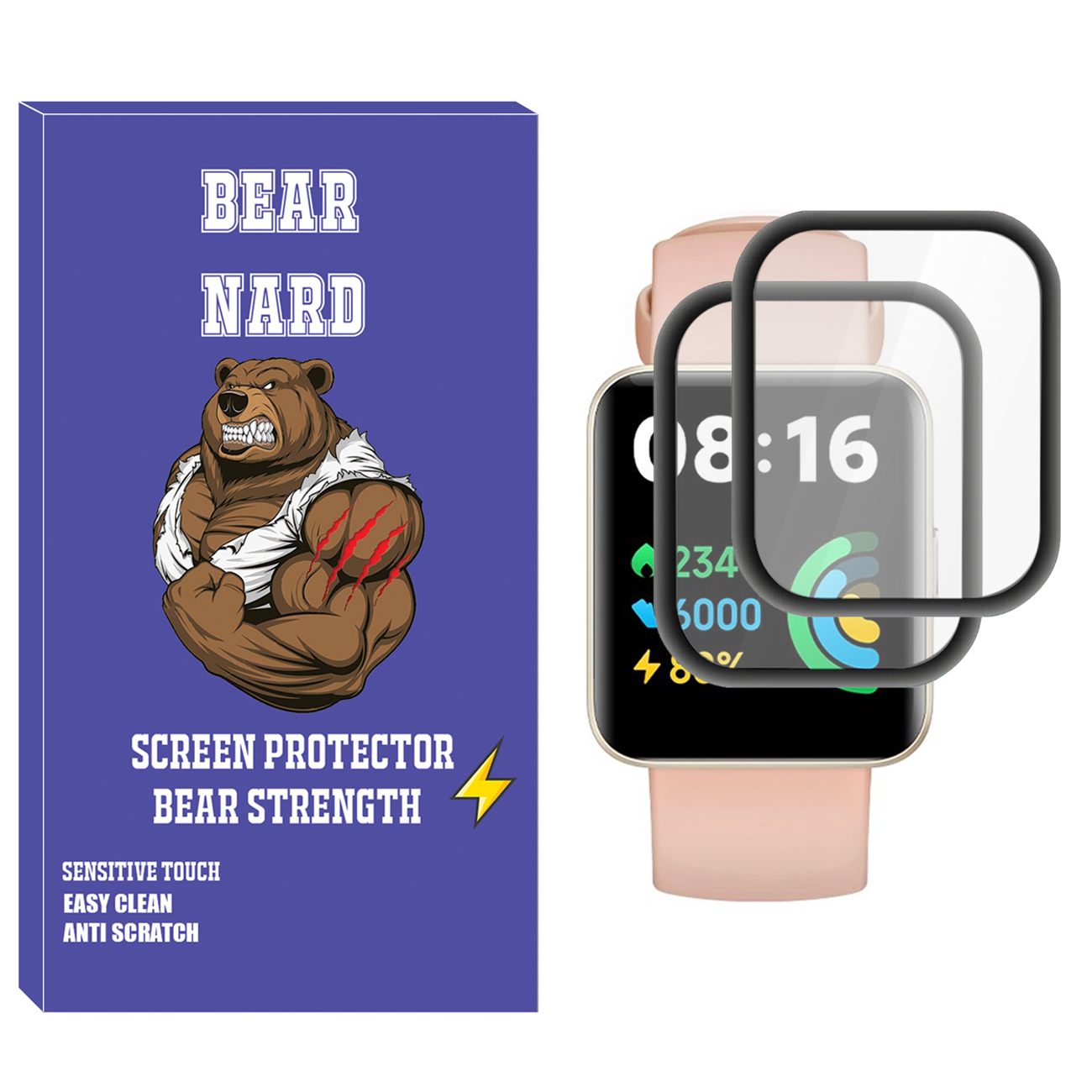 محافظ صفحه نمایش نانو برنارد مدل NBR مناسب برای ساعت هوشمند شیائومی Redmi Watch بسته دو عددی