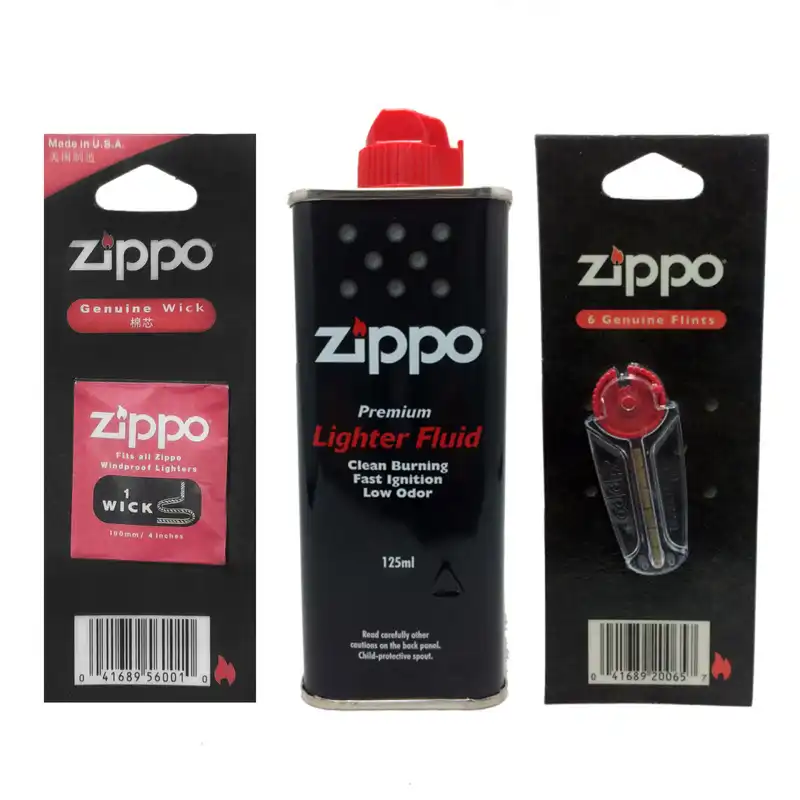 فیتیله و سنگ و بنزین فندک کد DKD-1053 مجموعه 3 عددی