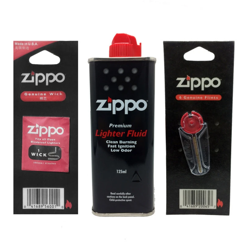 فیتیله و سنگ و بنزین فندک کد DKD-1053 مجموعه 3 عددی