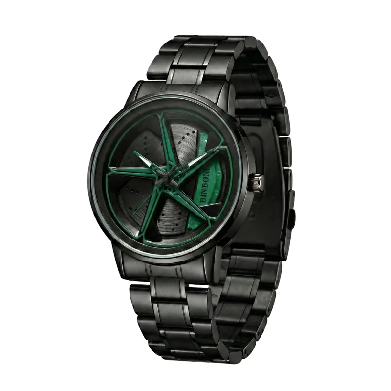 ساعت مچی عقربه‌ای کوارتز مردانه بین باند مدل اسپرت صفحه رینگ چرخان کد BN005