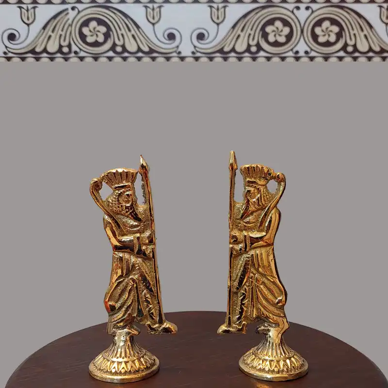 دکوری برنجی مدل سرباز مجموعه دو عددی