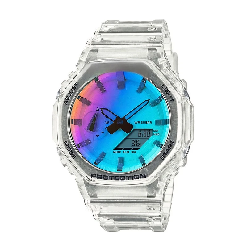 ساعت مچی عقربه ای مدل دو زمانه کرنومتر دار موتور پمپی کد GM-2100