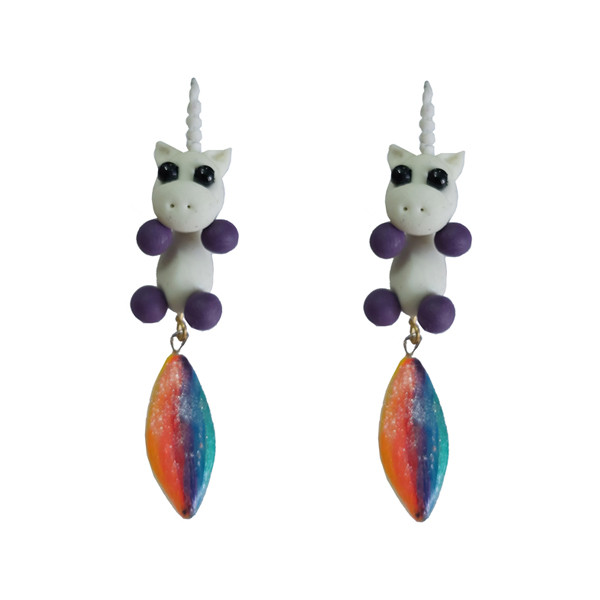 گوشواره زنانه طرح یونیکورن مدل UNC 02 گوشواره زنانه طرح یونیکورن مدل UNC 02