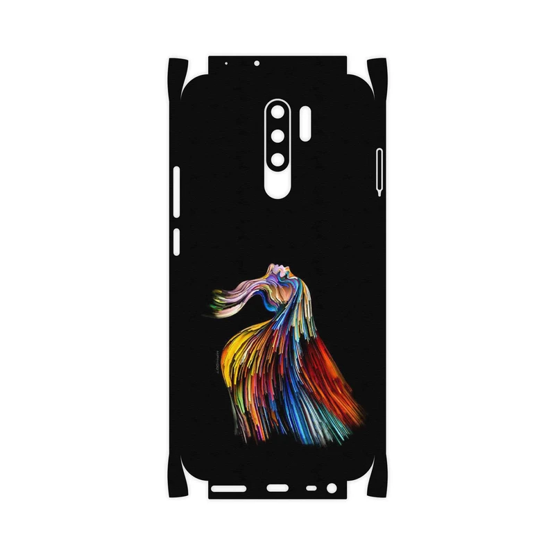 برچسب پوششی ماهوت مدل Rainbow Hair Digital Art-FullSkin مناسب برای گوشی موبایل شیائومی Redmi 9