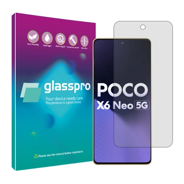 محافظ صفحه نمایش شفاف گلس پرو مدل Resistant مناسب برای گوشی موبایل شیائومی Poco X6 Neo