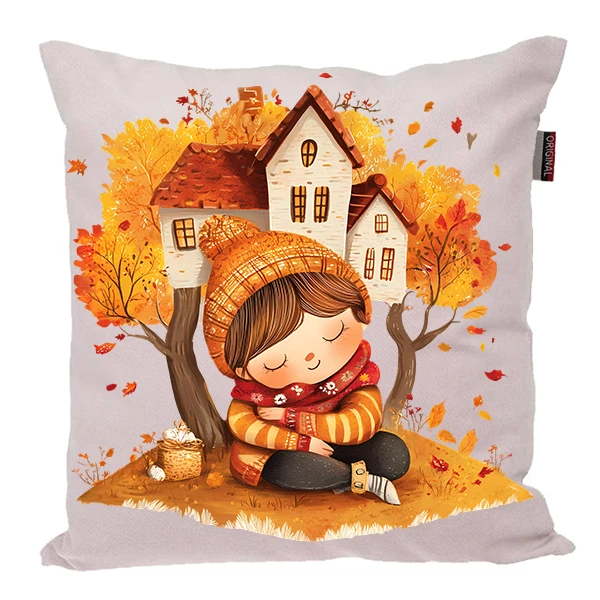 کوسن پاد آفرین مدل پاییز طرح عروسکی سایز30 کد PK30162