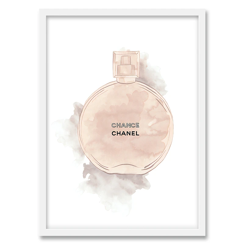 تابلو فورنیمو مدل دکوراتیو پوستر آبرنگ مینیمال عطر شنل کد 05310W