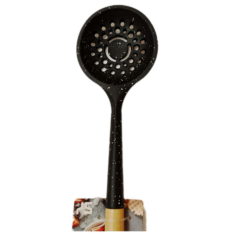 کفگیر شنگیا مدل سلیکونی دسته بامبو کد P3846