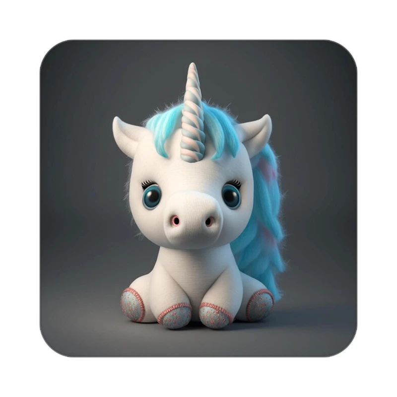 زیر لیوانی کاکتی طرح اسب تک شاخ و یونیکورن مدل mp30093