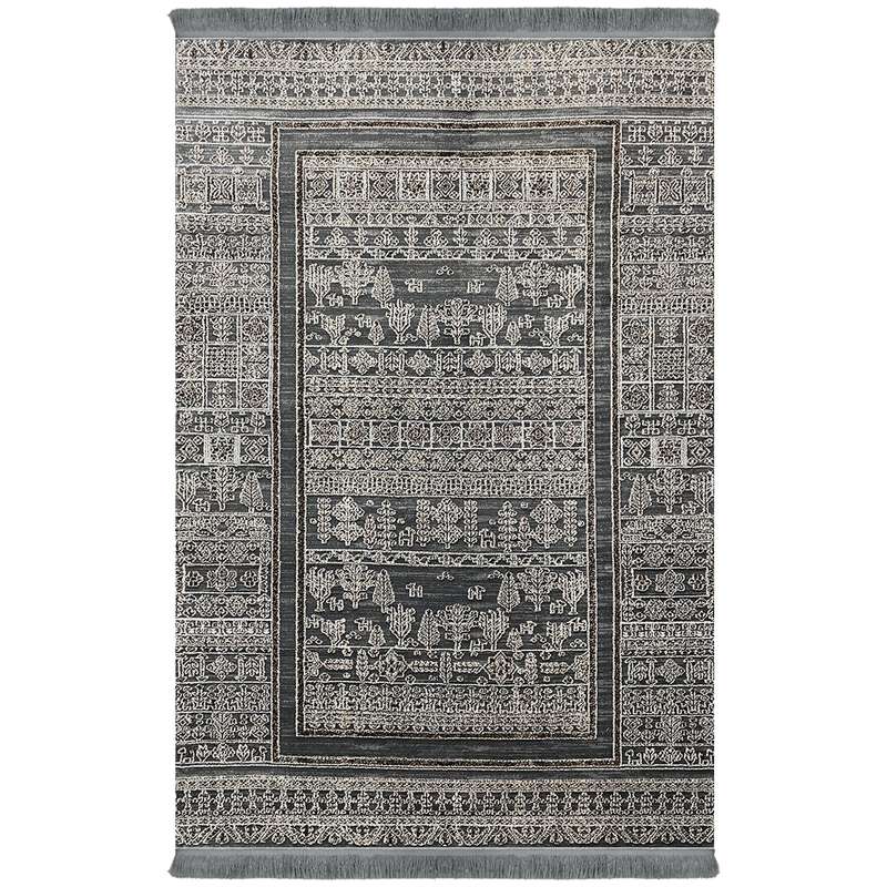 فرش ماشینی شاهکار برسام کد 1144 زمینه طوسی