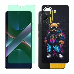 Glass Together model Green light screen protector suitable for Xiaomi Poco X7 Pro mobile phone with back cover sticker