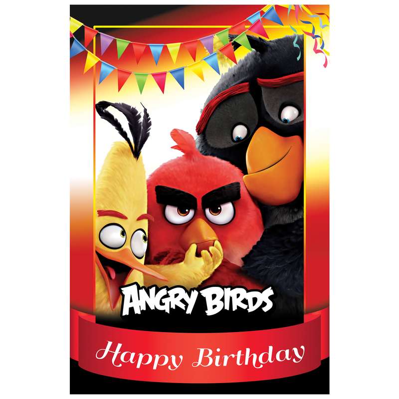 بنر تم تولد طرح پرندگان خشمگین کد 1082