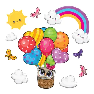 استیکر دیواری کودک تُکتم مدل بالن کد 12 مجموعه 10 عددی