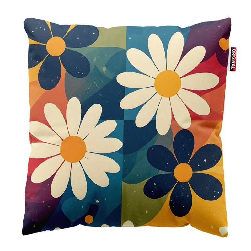 کوسن پاد آفرین طرح گل کد 2118 سایز 30*30 سانتی متر