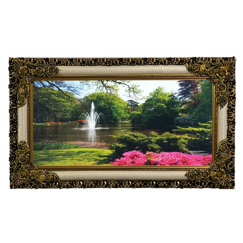 تابلو فرش ماشینی طرح دستبافت مدل پارک جنگلی کد 8094