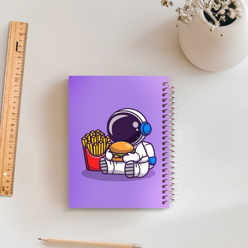 دفتر مشق 80 برگ طرح فضانورد کد J54