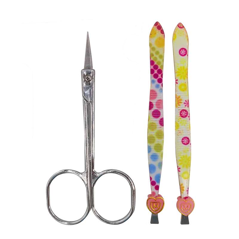 موچین زییویاین مدل گل بسته 2 عددی به همراه قیچی کد mk721 موچین زییویاین مدل گل بسته 2 عددی به همراه قیچی کد mk721