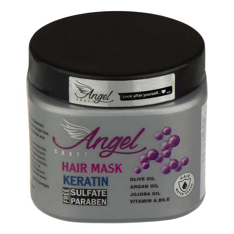 ماسک مو انجل کرفت مدل KERATIN FREE SULFATE حجم 500 میلی لیتر