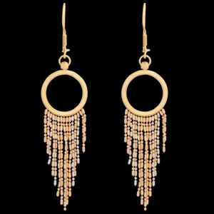 گوشواره طلا 18 عیار زنانه طلای مستجابی مدل باکس چین کد 45