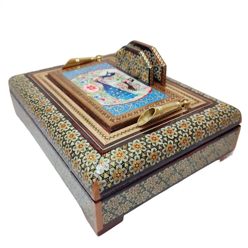 جعبه جواهرات خاتم کاری کد 02