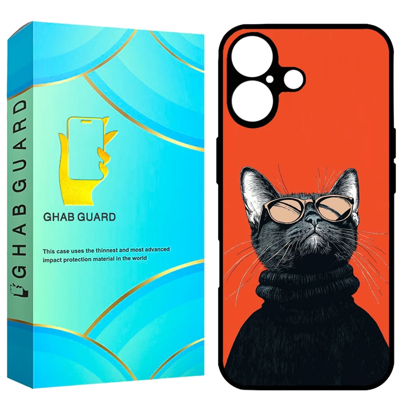 کاور قاب گارد طرح گربه مدل GCHP16 مناسب برای گوشی موبایل اپل iPhone 16