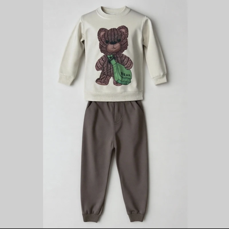 عکس شماره 5 : ست سویشرت و شلوار راحتی پسرانه مدل تدی