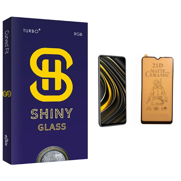 محافظ صفحه نمایش سرامیکی آتوچبو مدل Shiny Glass مناسب برای گوشی موبایل شیائومی Poco M3