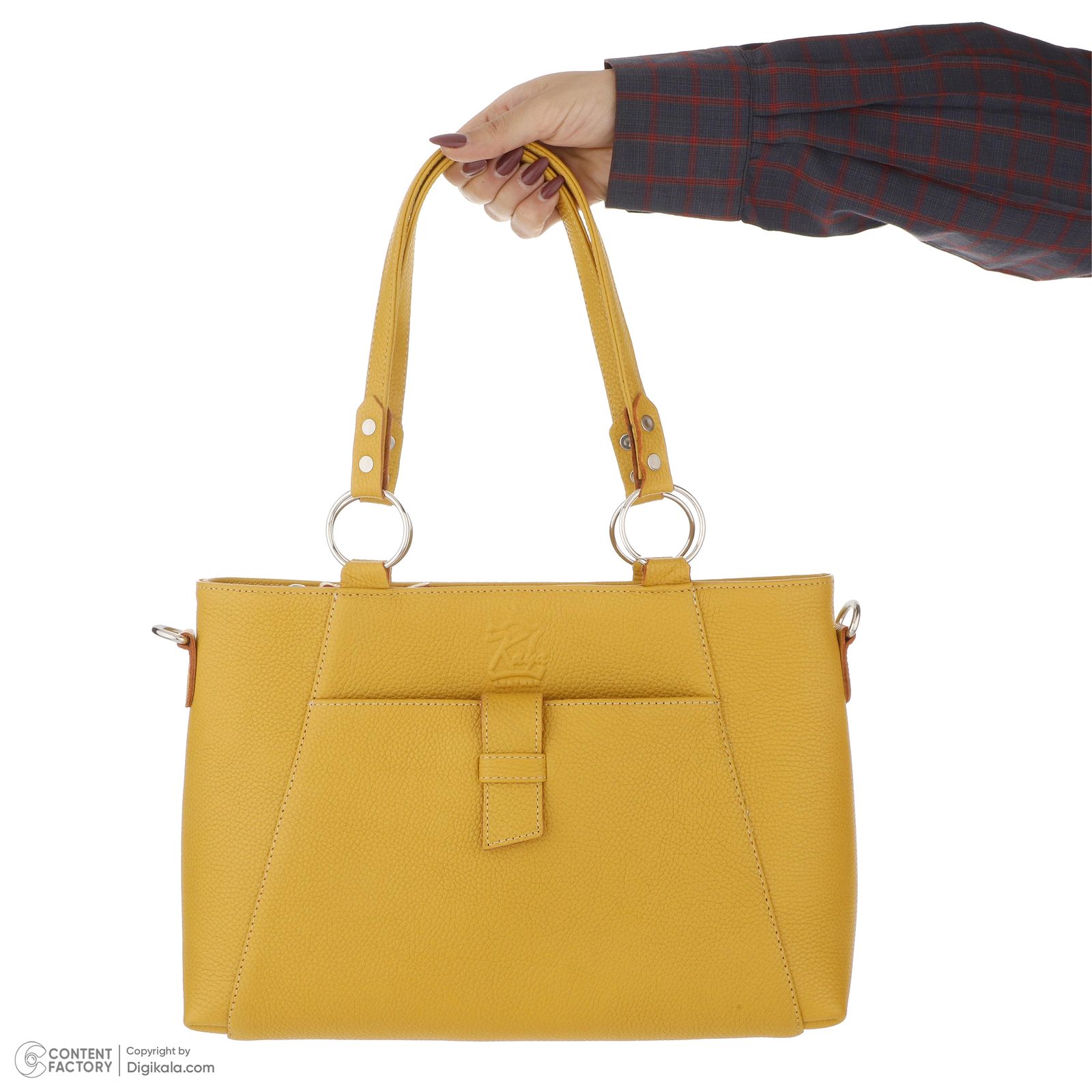 کیف دستی زنانه کایا چرم مدل K520-yellow -  - 6