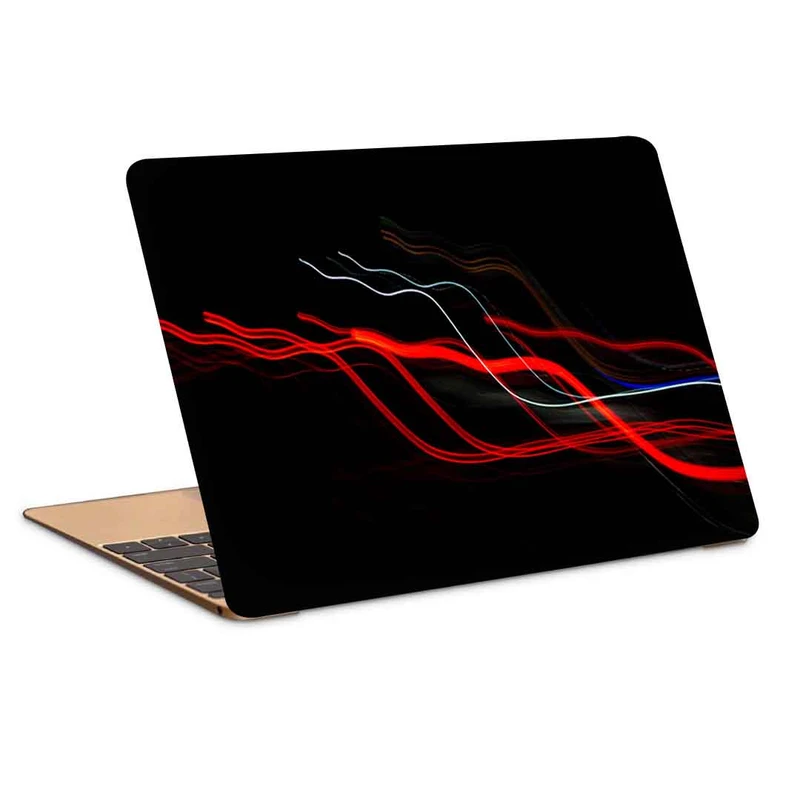 استیکر لپ تاپ طرح lines wavy neon کد P-861 مناسب برای لپ تاپ 15.6 اینچ