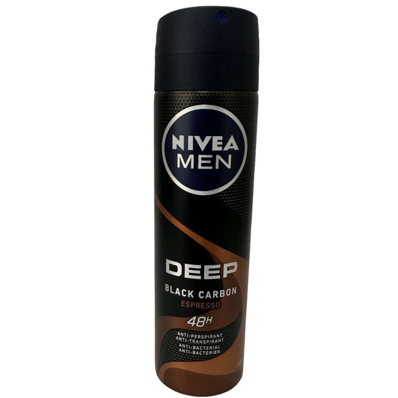 اسپری بدن مردانه نیوآ مدل deep black carbon espresso حجم 150 میلی لیتر اسپری بدن مردانه نیوآ مدل deep black carbon espresso حجم 150 میلی لیتر